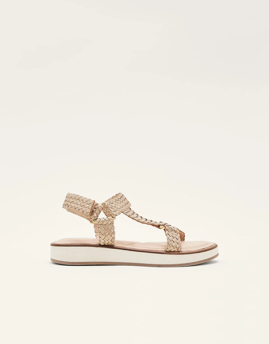 Leather Weave Velcro Sandal