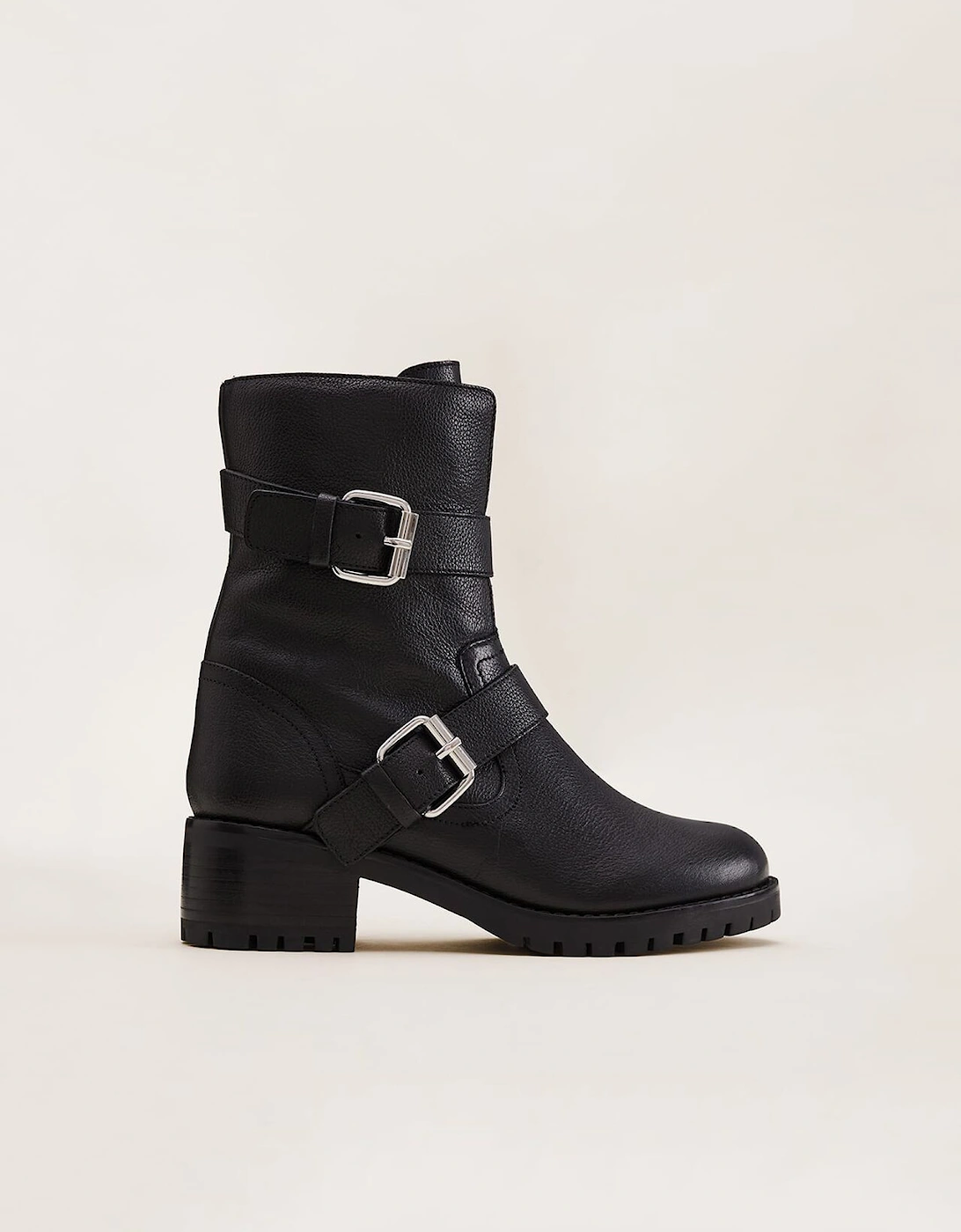 Alaska Black Leather Biker Boots, 8 of 7