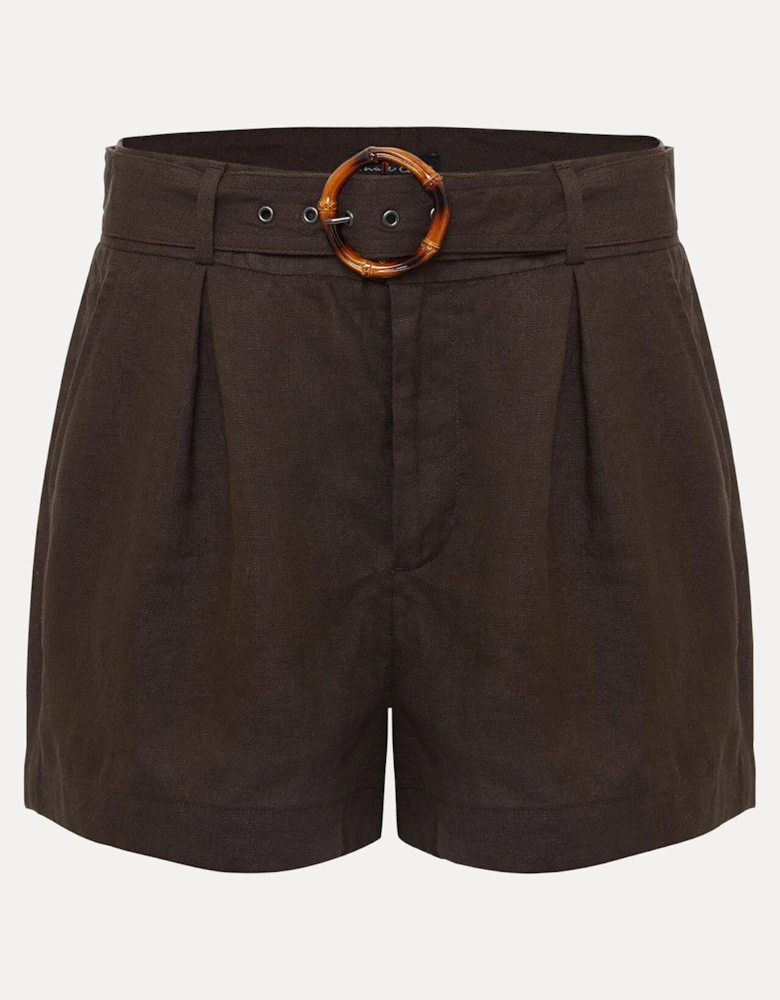 Hazel Belted Linen Short