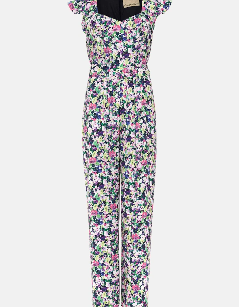 Arya Floral Frill Jumpsuit