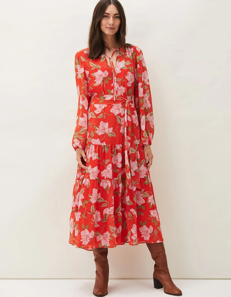 Philippa Floral Chiffon Maxi Dress