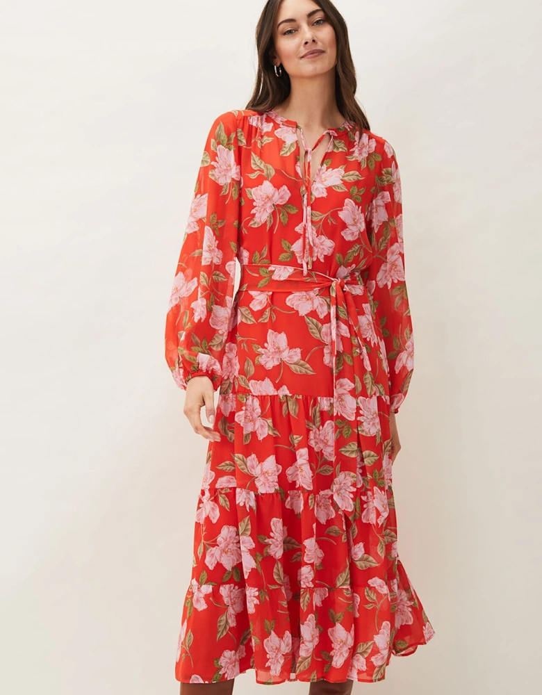 Philippa Floral Chiffon Maxi Dress