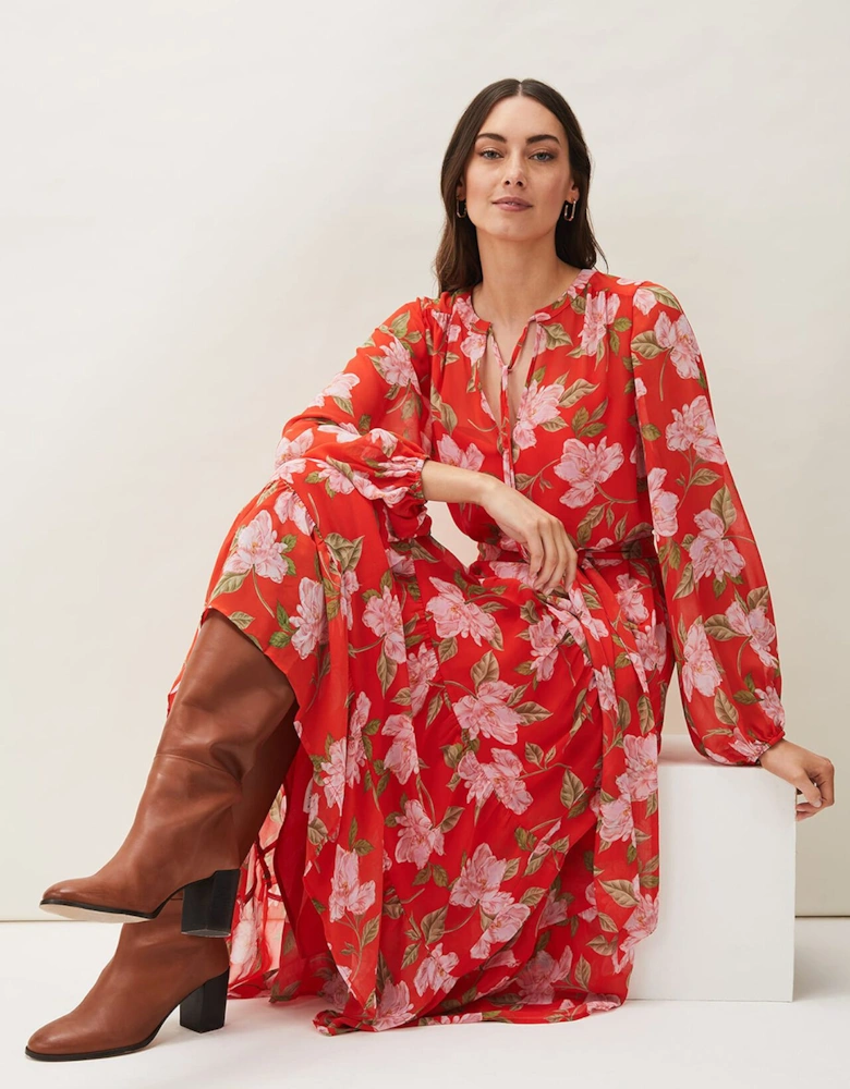 Philippa Floral Chiffon Maxi Dress