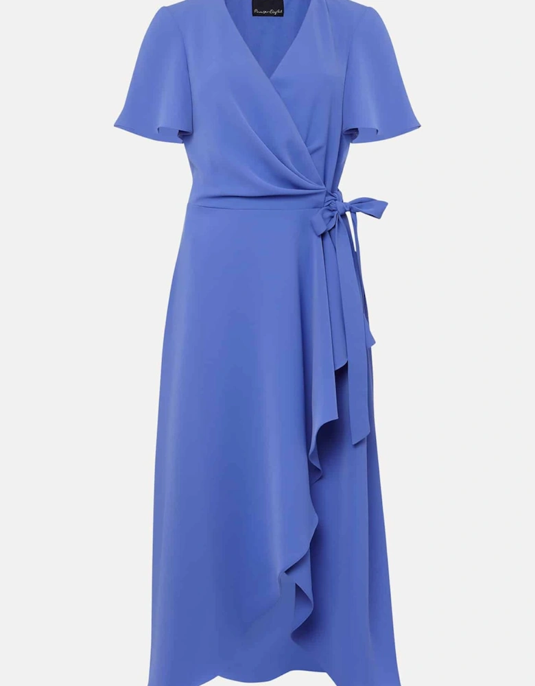 Julissa Ruffle Wrap Midi Dress