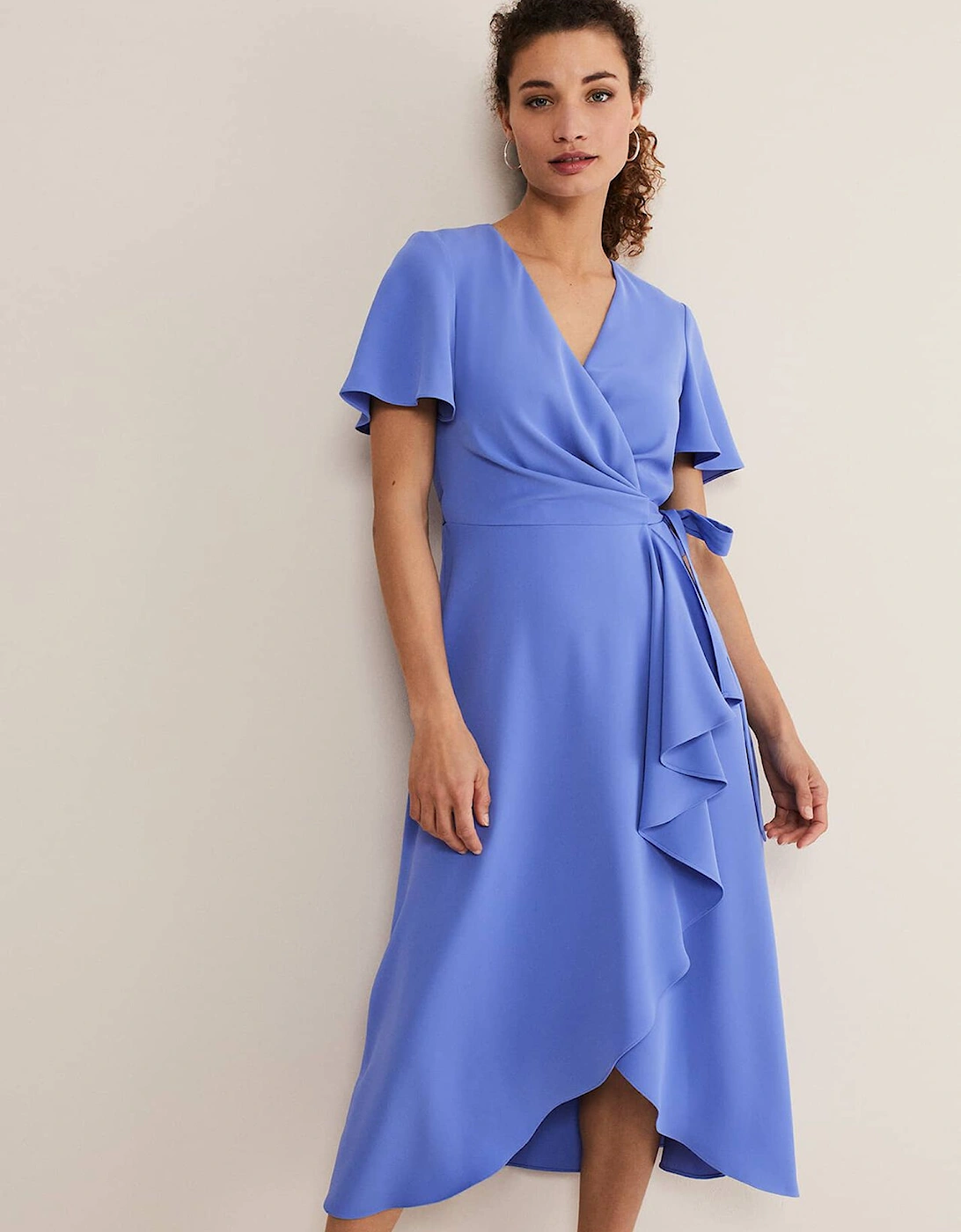 Julissa Ruffle Wrap Midi Dress, 7 of 6