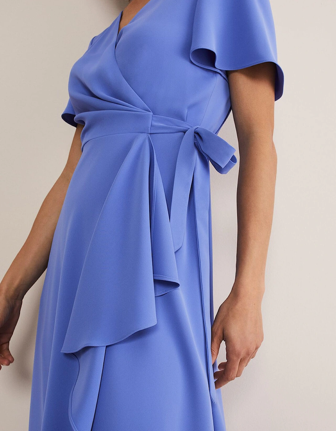 Julissa Ruffle Wrap Midi Dress