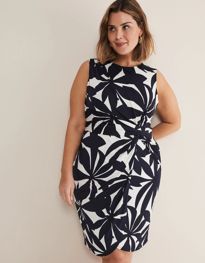 Joanna Leaf Print Bodycon Dress