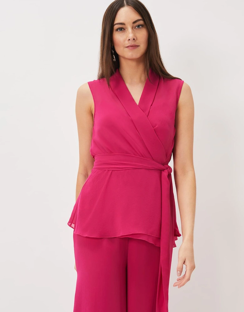 Florentine Sleeveless Wrap Top