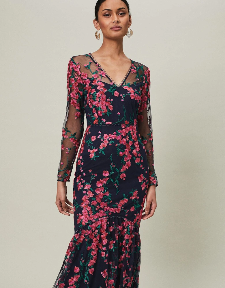 Trisha Embroidered Maxi Dress