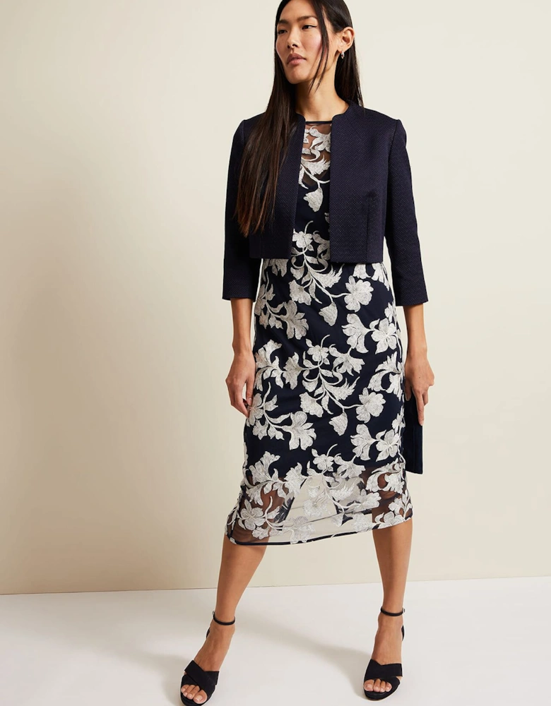 Irina Floral Mesh Midi Dress