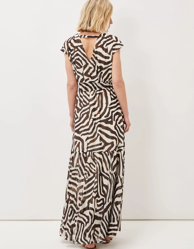 Zalaya Zebra Print Maxi Dress