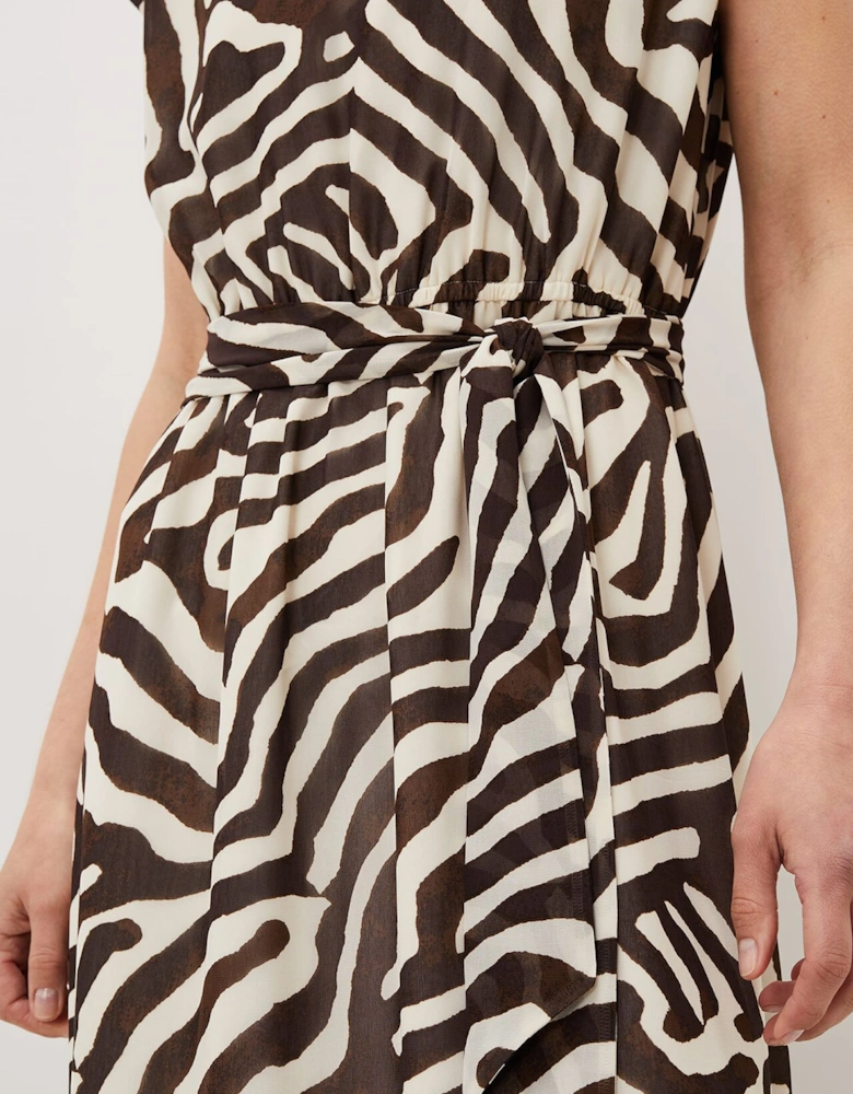 Zalaya Zebra Print Maxi Dress