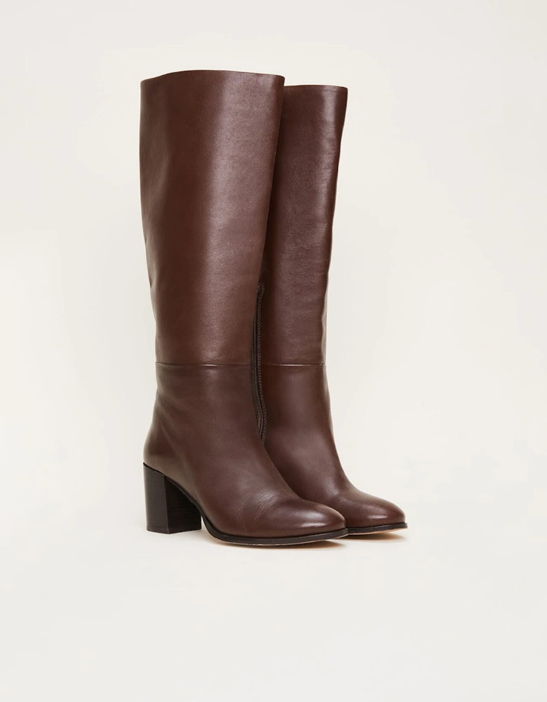 Leather Knee High Boots