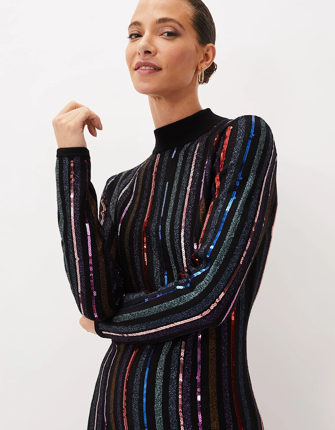 Rhonwen Sequin Stripe Dress