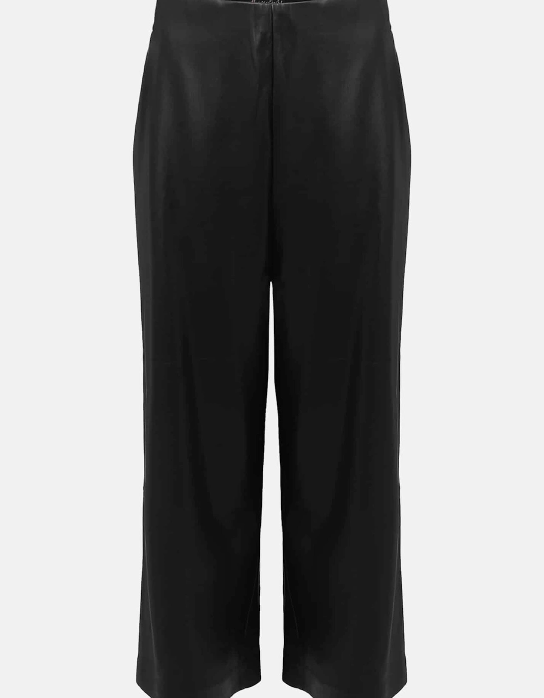 Emeline Black Faux Leather Culottes