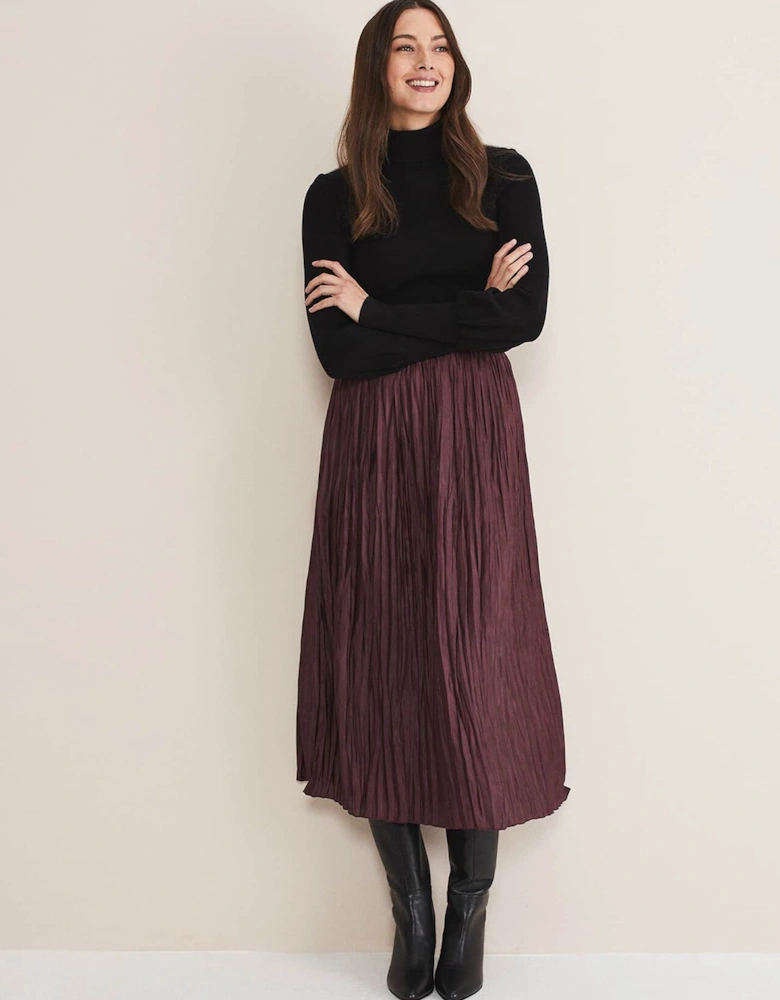 Kate Plisse Midi Skirt