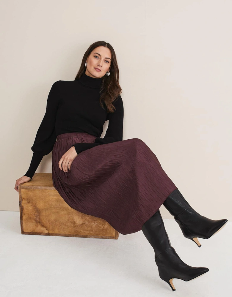 Kate Plisse Midi Skirt