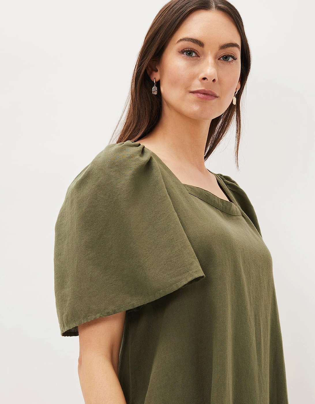 Claria Linen Midi Dress