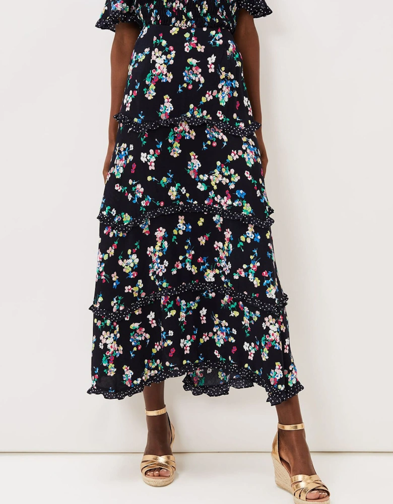 Hudson Floral Tiered Co-Ord Skirt