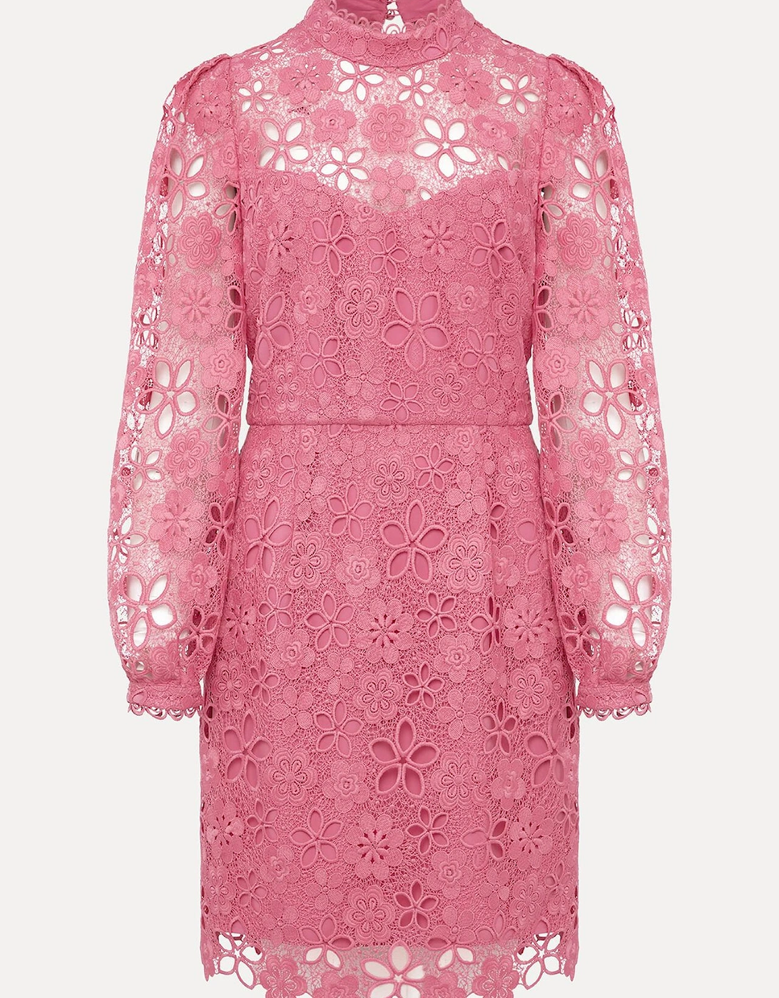 Doris Guipure Lace Highneck Dress