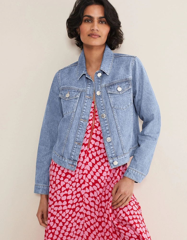 Caitlin Cropped Denim Jacket