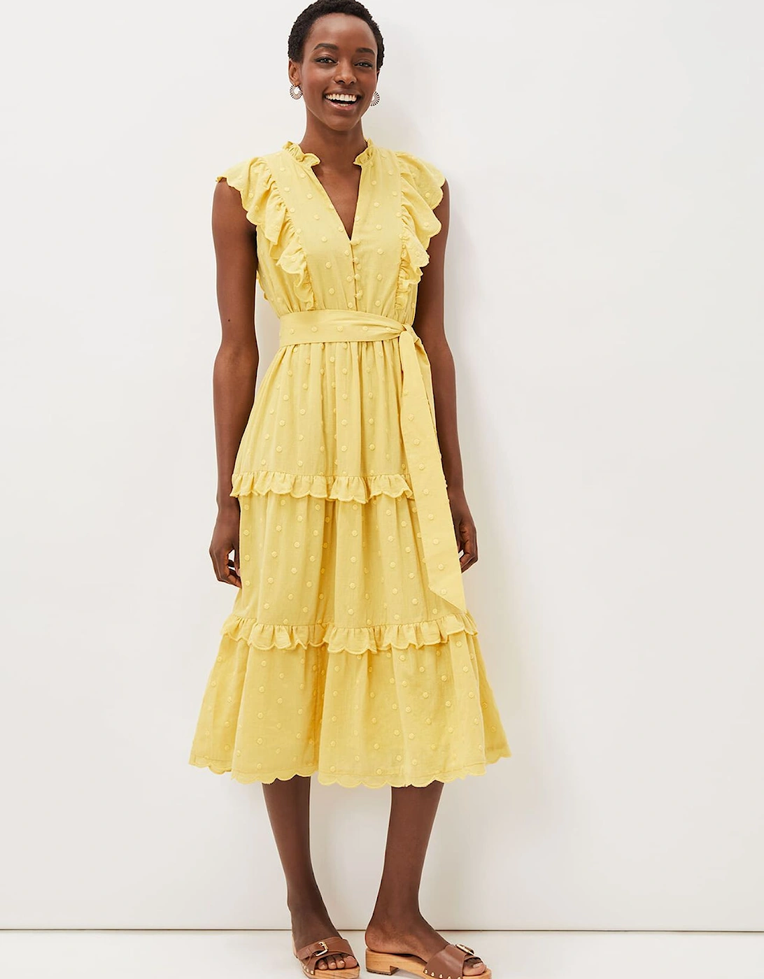 Parissa Cotton Frill Dress