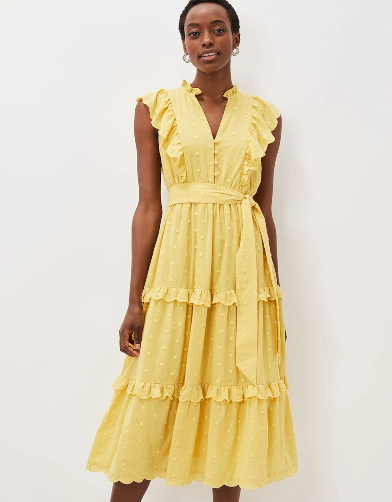 Parissa Cotton Frill Dress