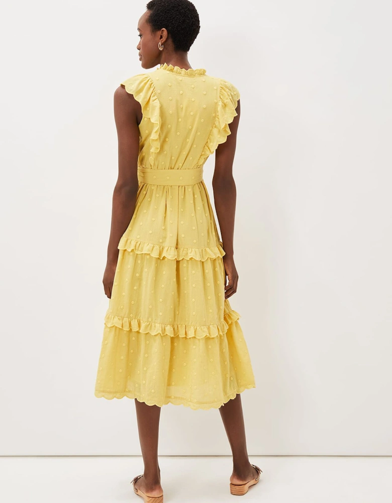 Parissa Cotton Frill Dress