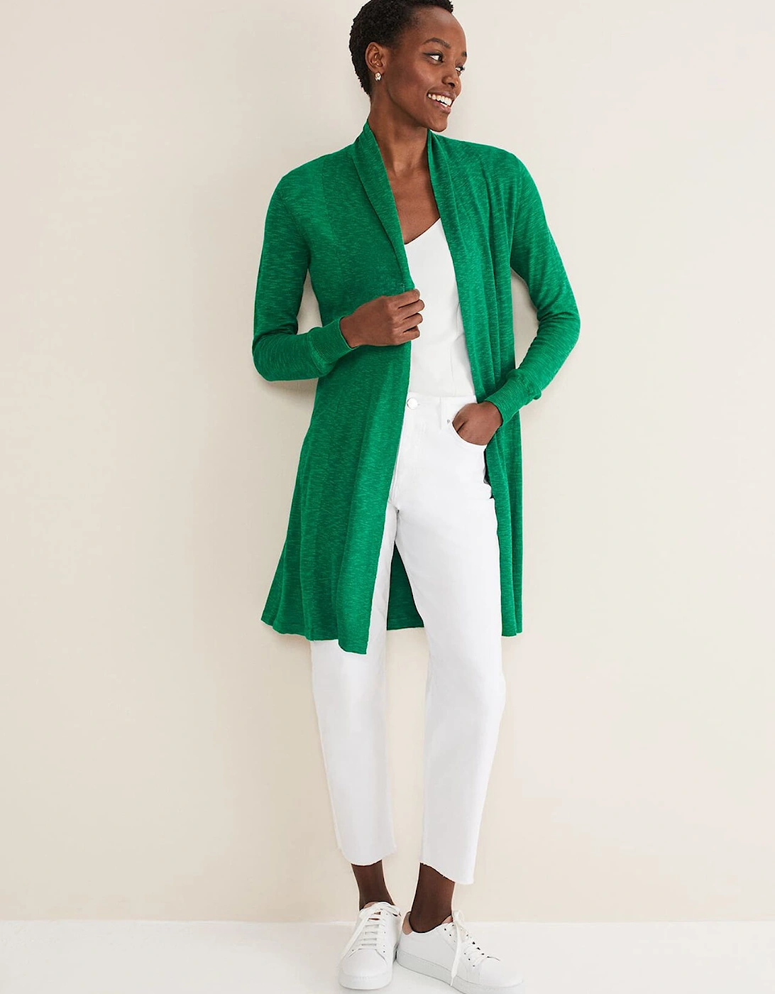 Louise Linen Longline Cardigan