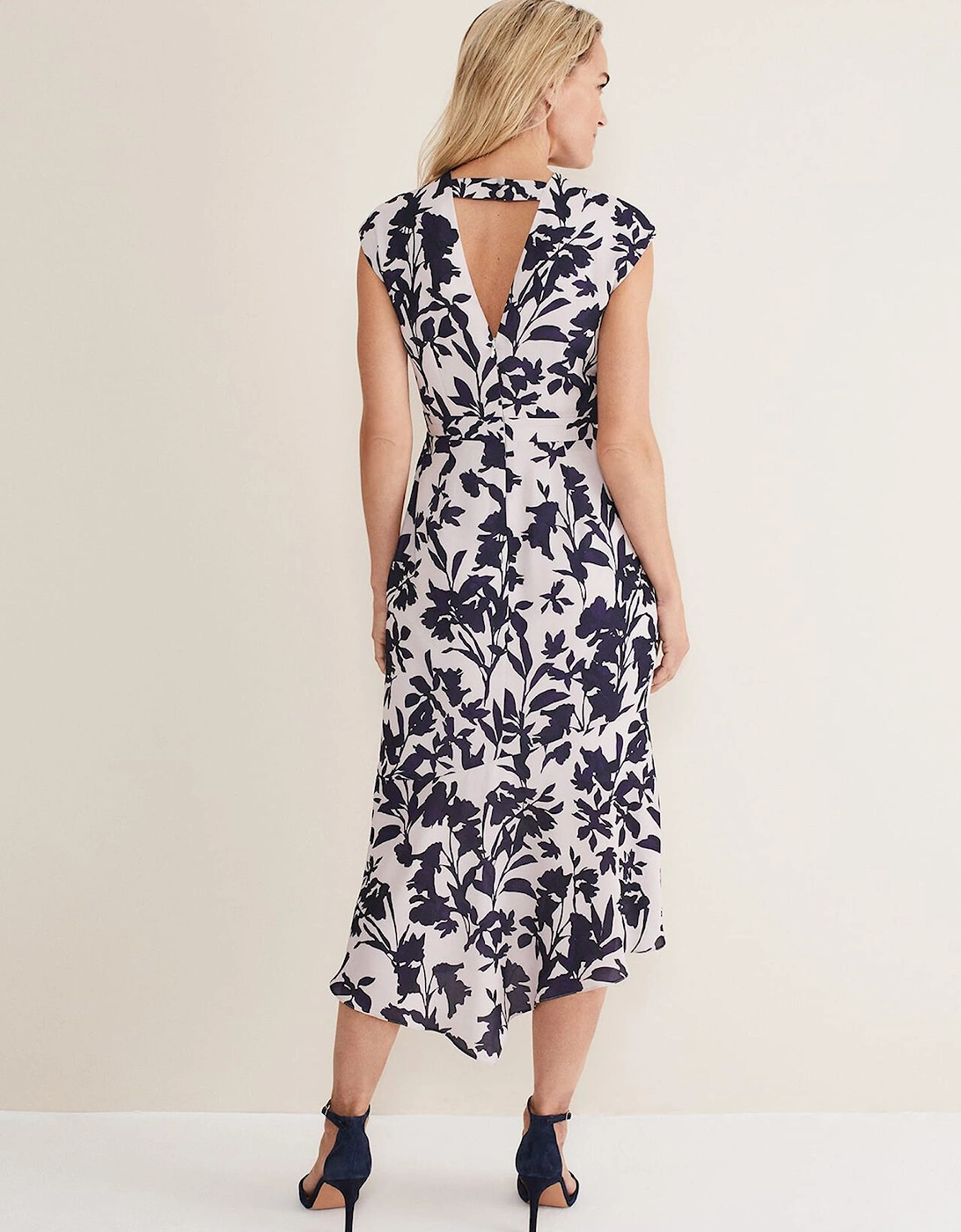 Willow Floral Cowl Neck Midi Dress