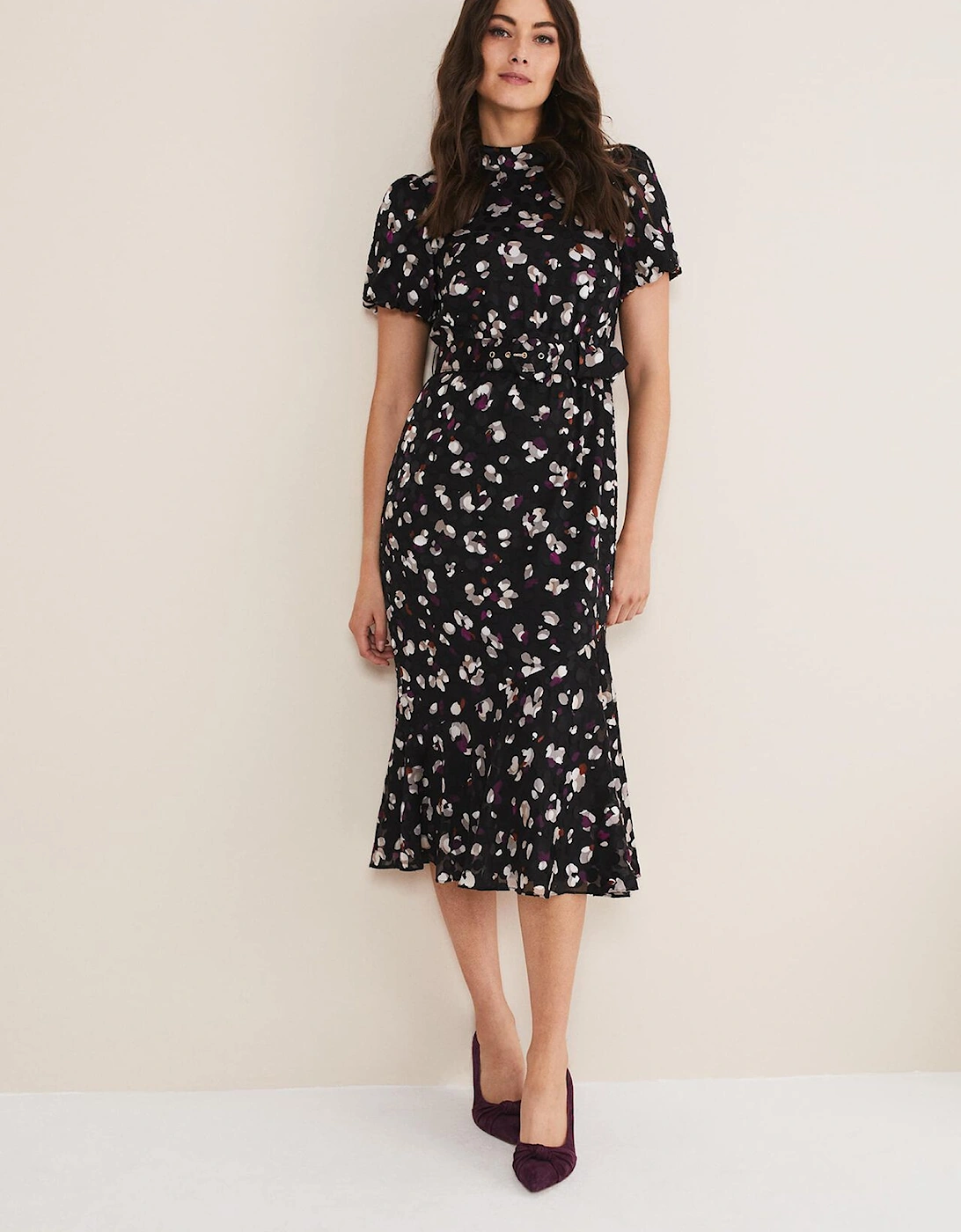 Kensley Print Puff Sleeve Dress, 7 of 6