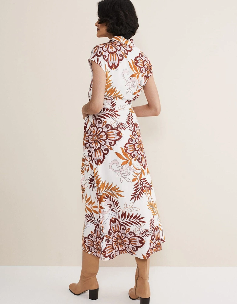 Estelle Paisley Tie Waist Dress