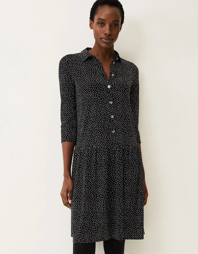 Mina Spot Print Shirt Dress