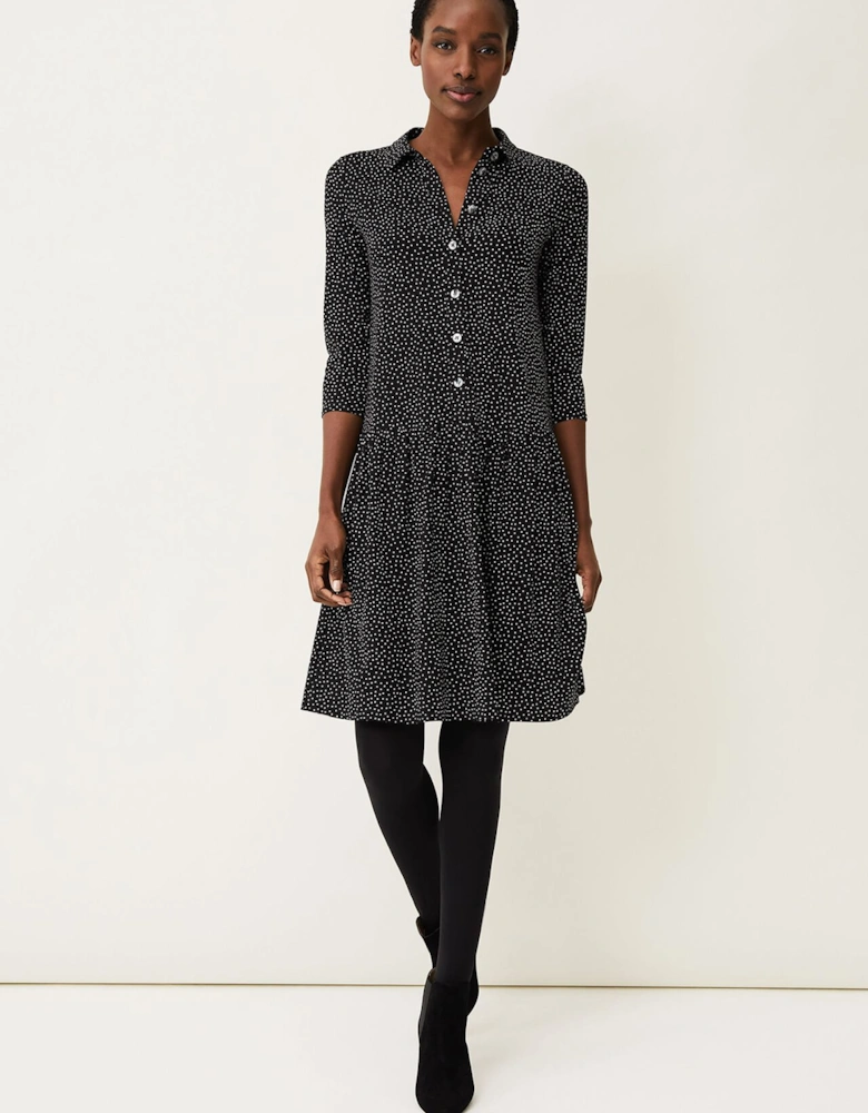 Mina Spot Print Shirt Dress