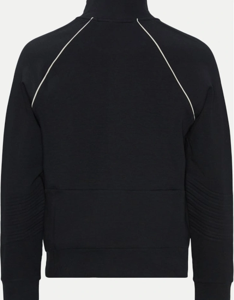 Skaz Funnel Neck Zip Up Black Sweatshirt