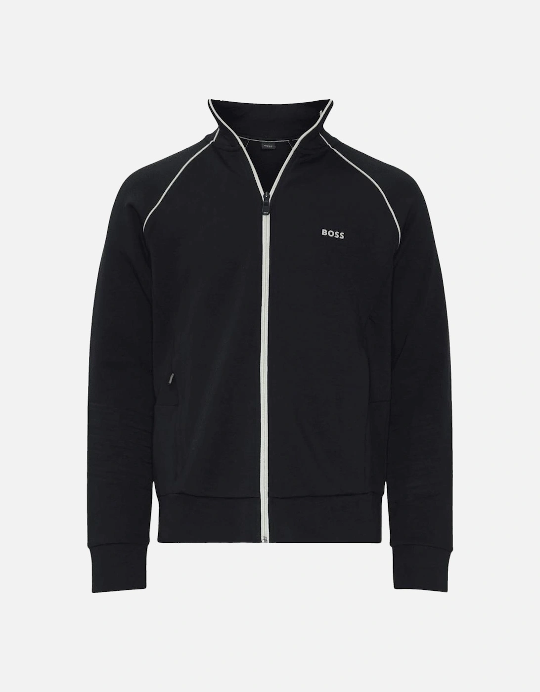 Skaz Funnel Neck Zip Up Black Sweatshirt, 3 of 2