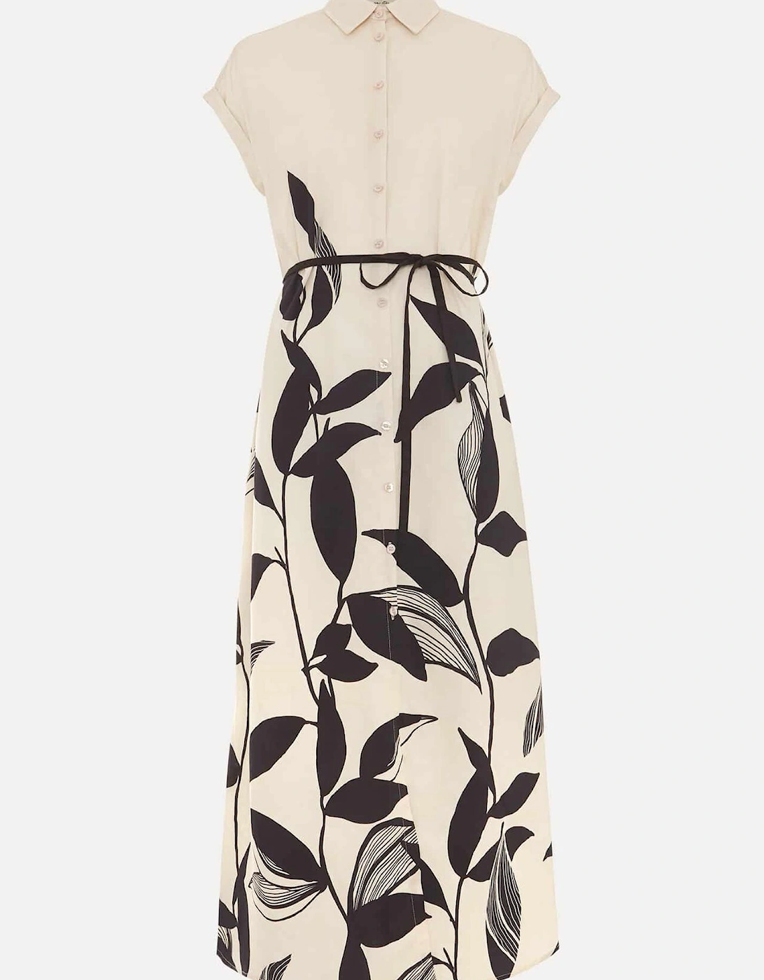 Felicity Leaf Print Midi Dress