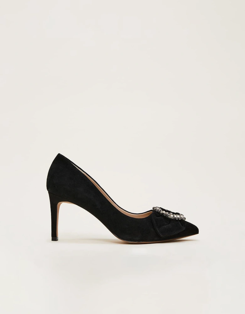 Jewel Front Bow Court Shoe