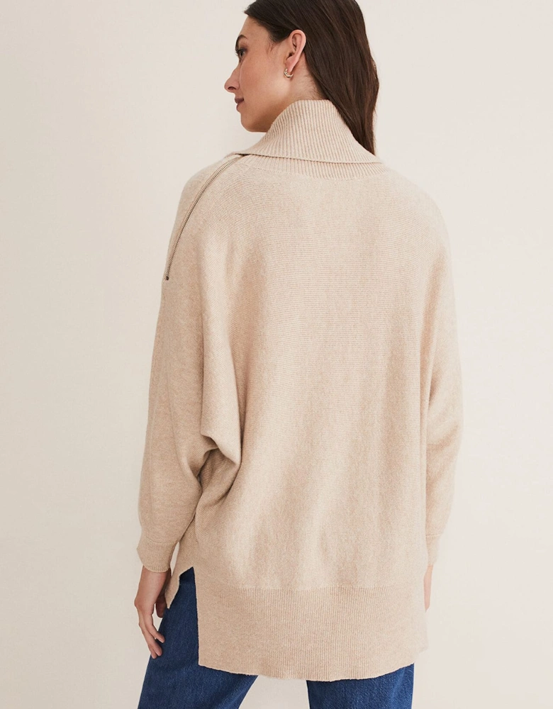 Nola Zip Neck Chunky Relaxed Knit