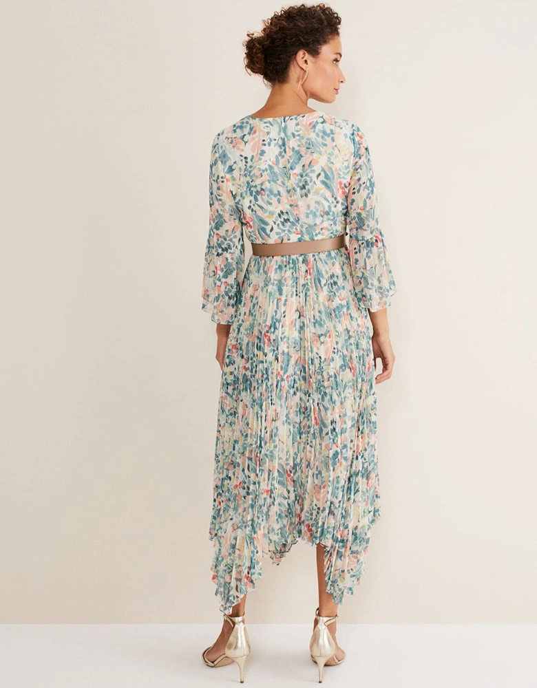 Dani Floral Pleated Midi Dress