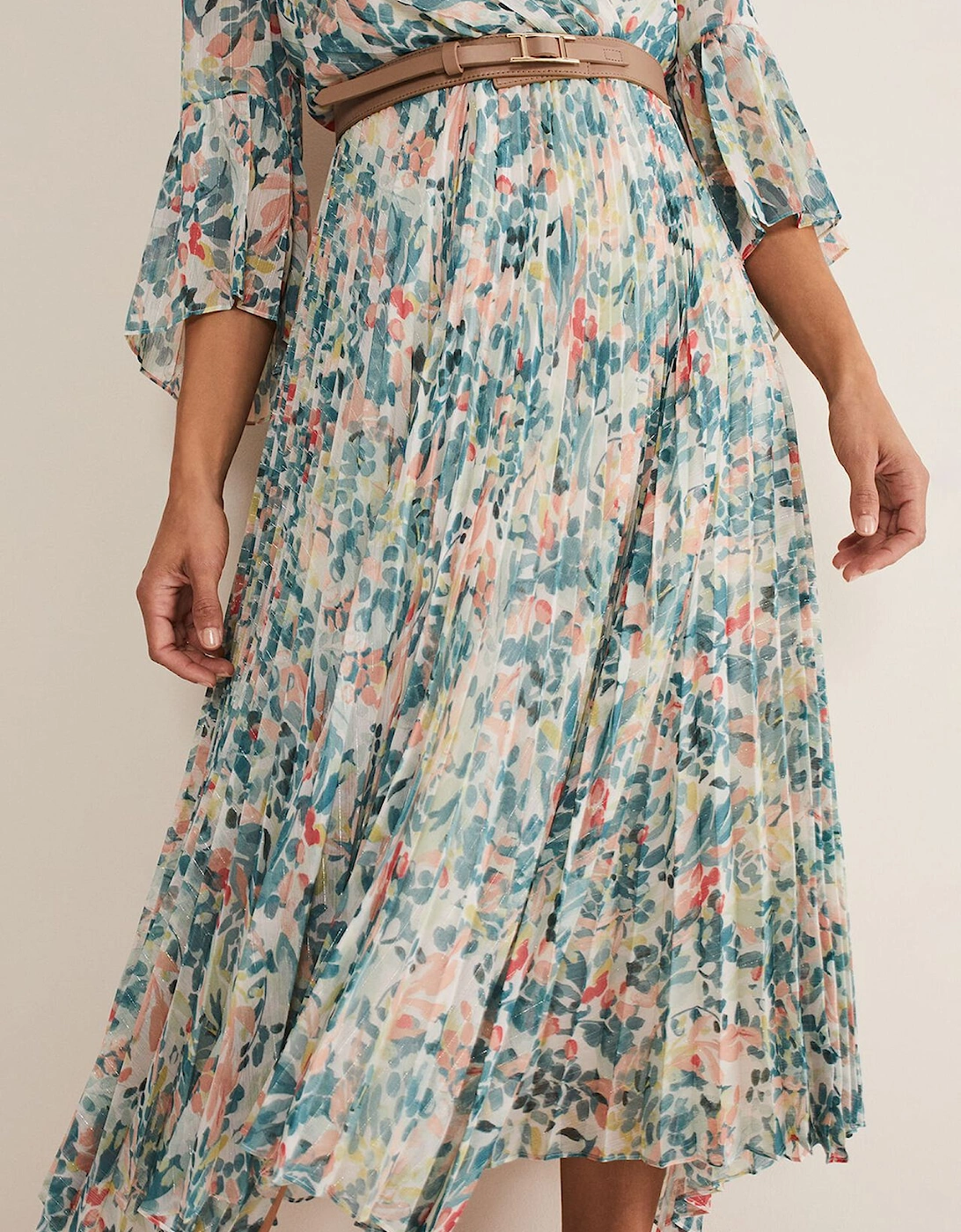 Dani Floral Pleated Midi Dress