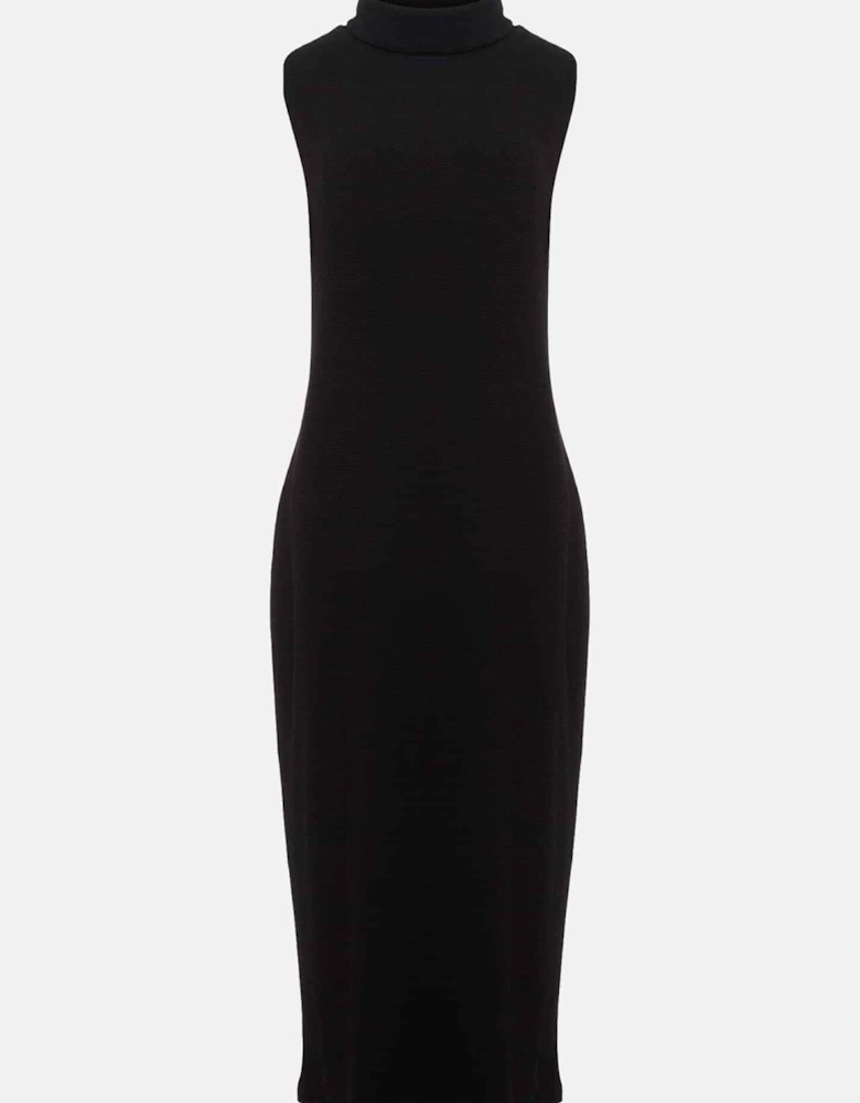 Jessica Black Jersey Bodycon Midi Dress