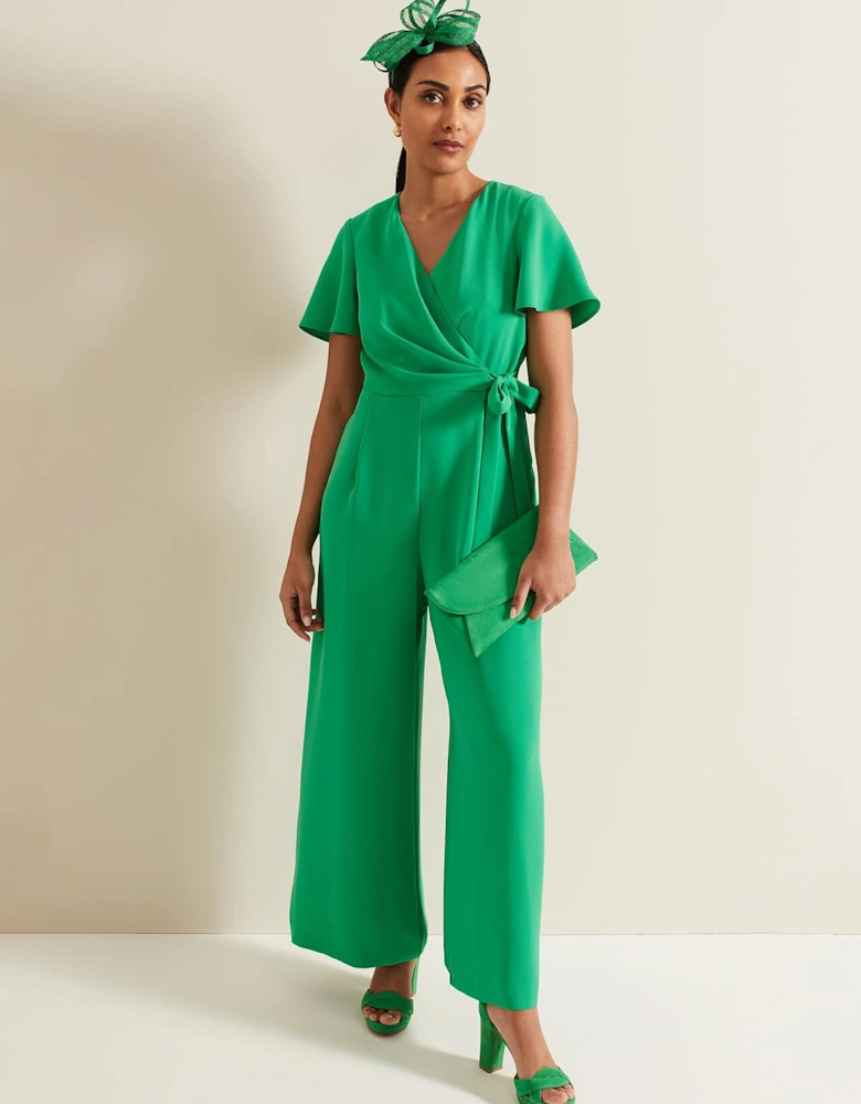 Petite Julissa Green Wide Leg Jumpsuit