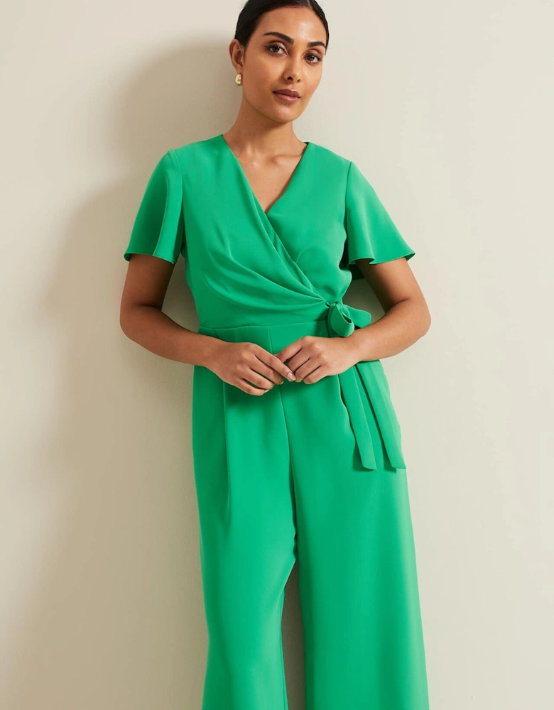 Petite Julissa Green Wide Leg Jumpsuit