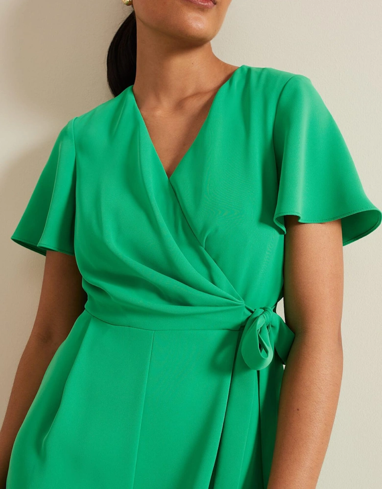 Petite Julissa Green Wide Leg Jumpsuit