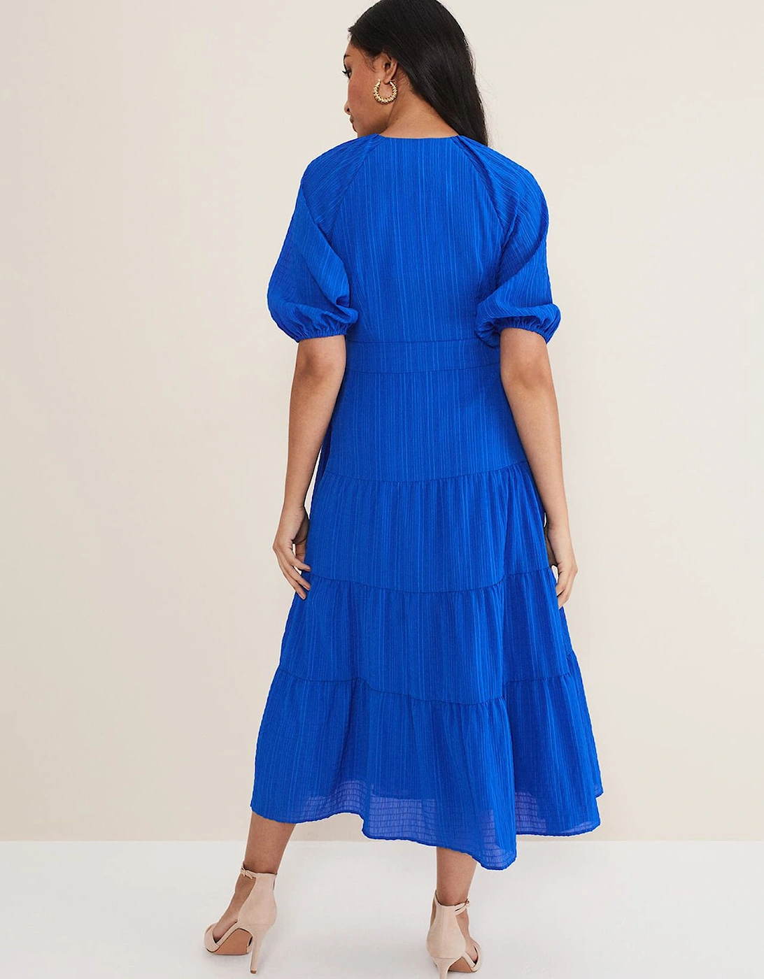 Petite Morven Blue Wrap Midi Dress