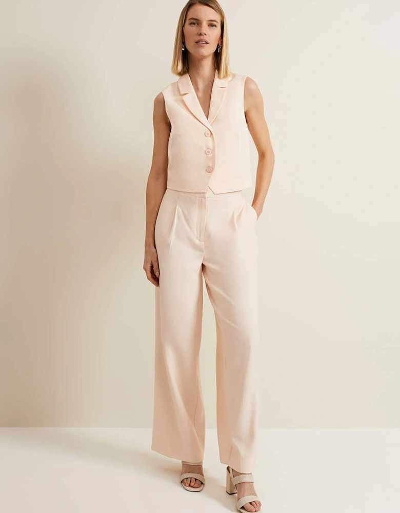 Bianca Wide Leg Peach Trouser