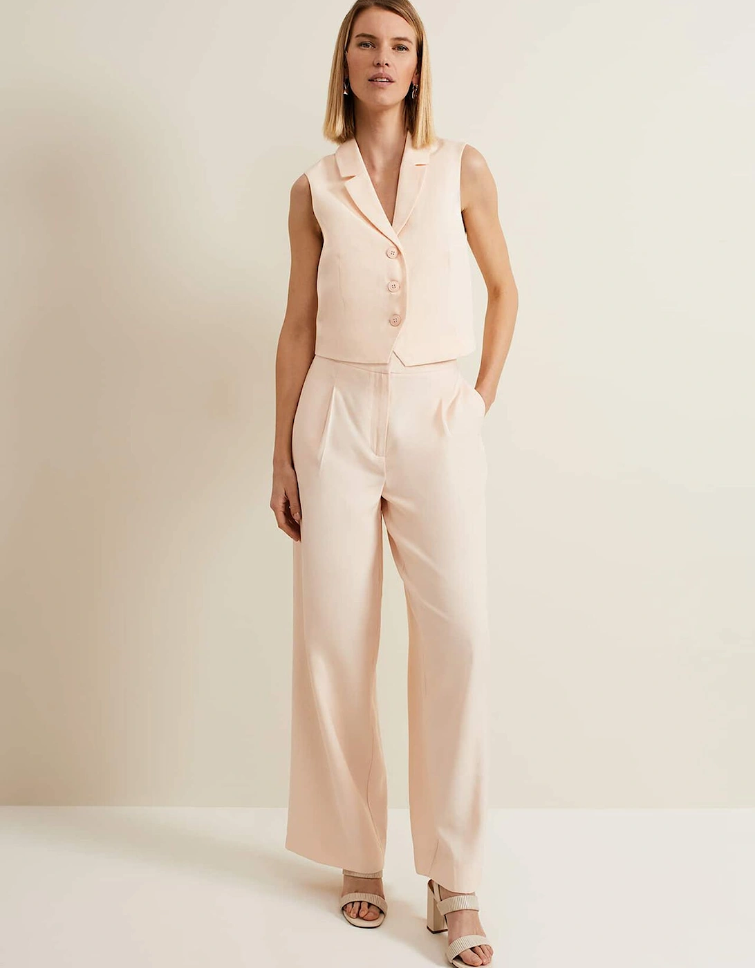 Bianca Wide Leg Peach Trouser, 8 of 7