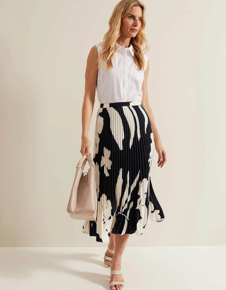 Elmina Floral Pleated Skirt