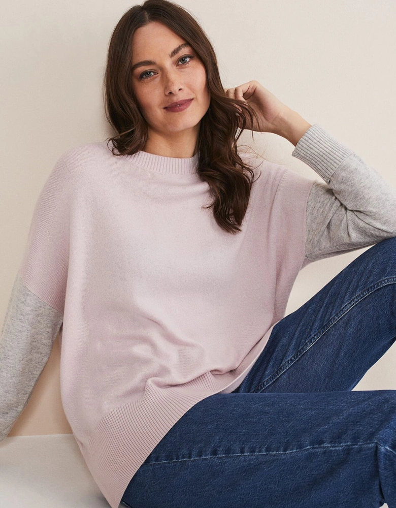 Rema Wool Cashmere Colourblock Jumper